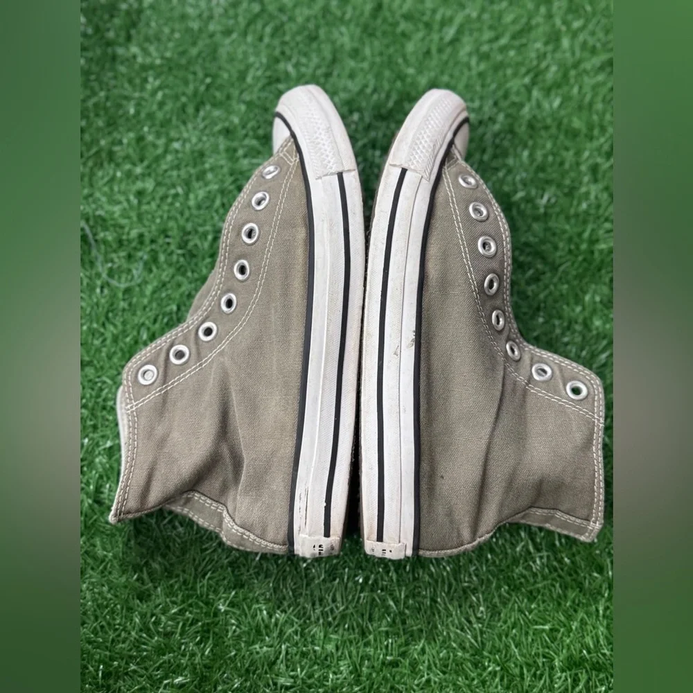 Converse Unisex High-Top Sneakers in Olive‎ Green Size M-6.5 W-8.5 - Picture 5 of 7
